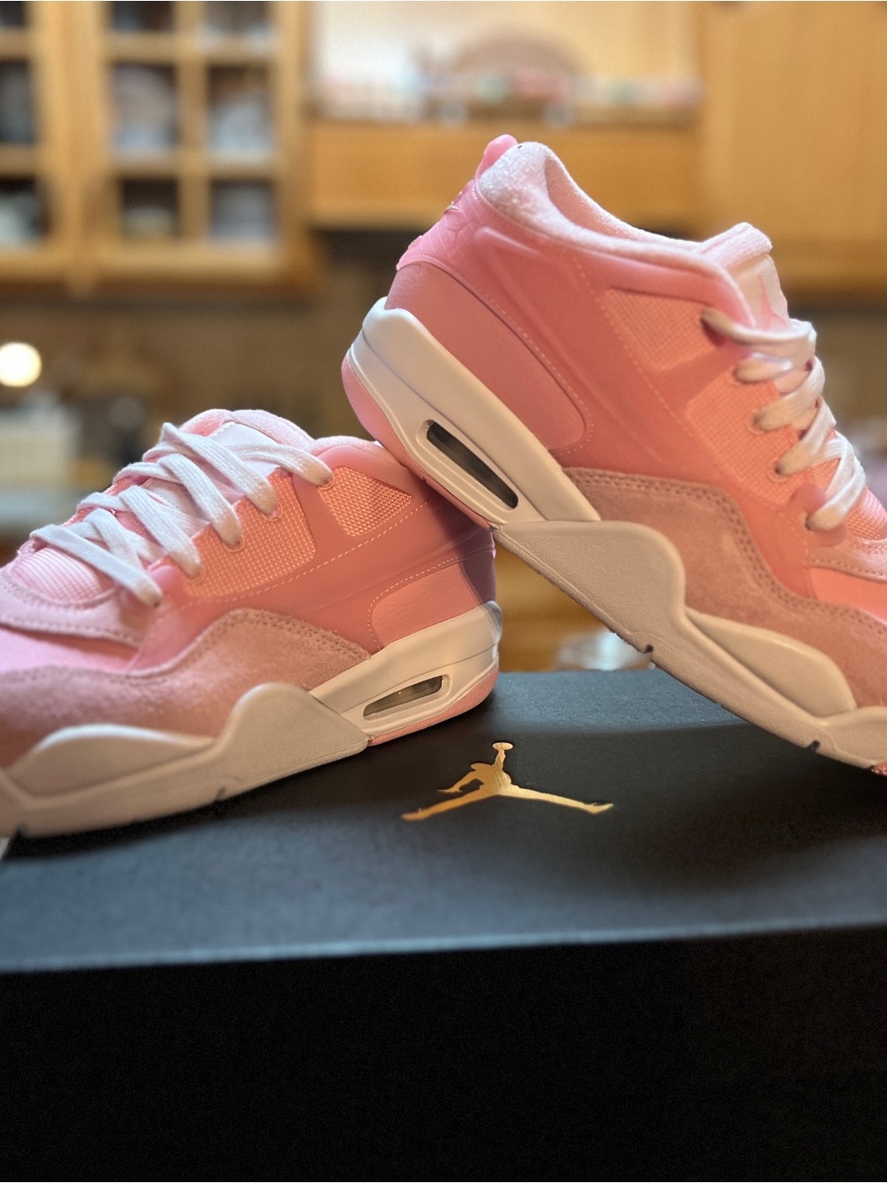 Jordan Women's Pink Low-Top Sneakers with White Accents